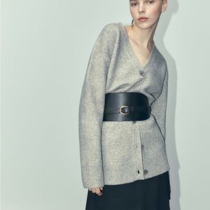 ZARA black leather sash waist belt. BRAND NEW!